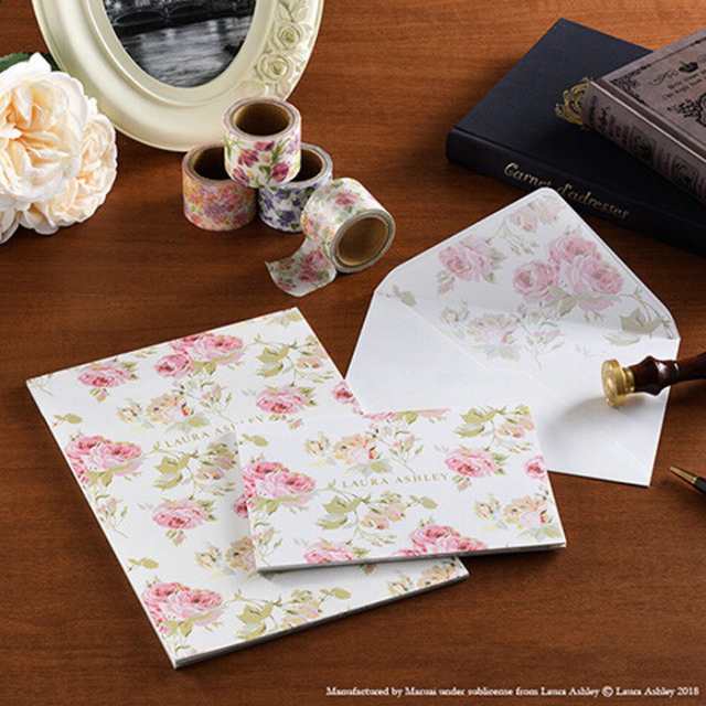 LAURA ASHLEY ローラ アシュレイ 一筆箋 横書き クチュールローズ ...