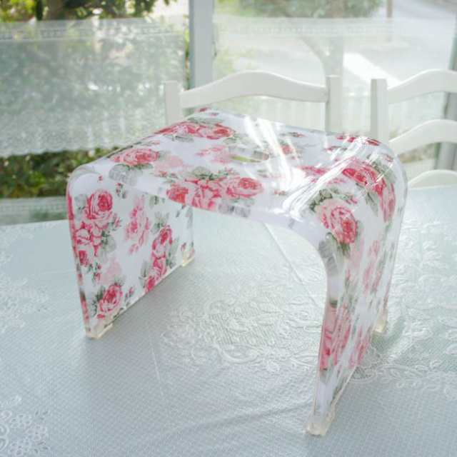 ロイアルアーデン バス チェア 風呂 椅子 いす アクリル 花柄 薔薇