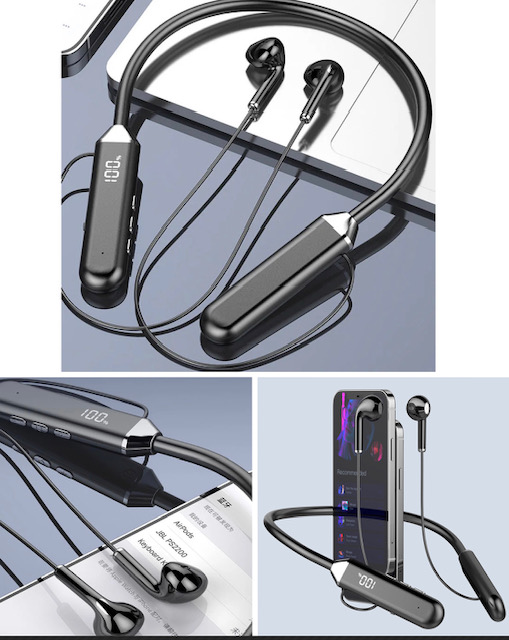 4 イヤホン Bluetooth 5.2 IPX5 ワイヤレスイヤホン ネック