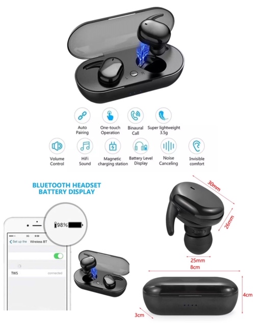 2 Bluetooth 5.0 イヤホン 両耳 タッチタイプ 完全ワイヤレス 完全独立 