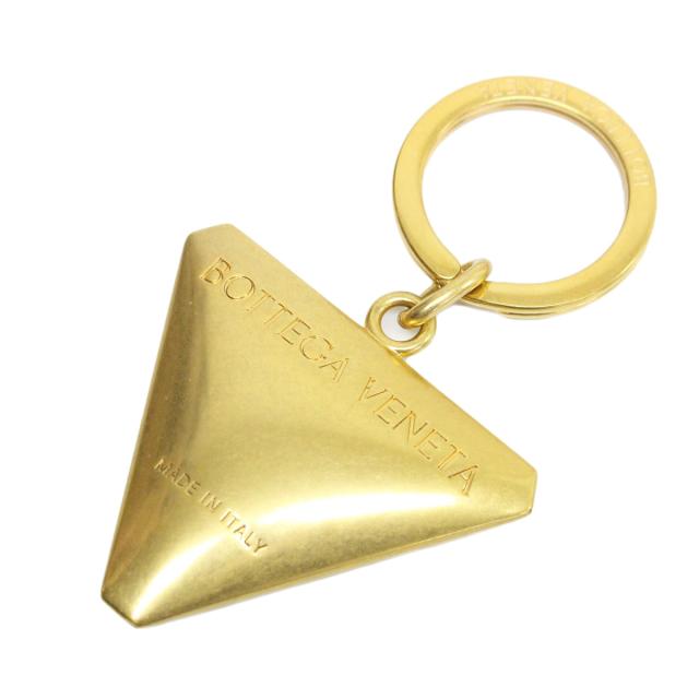 送料無料 5 BOTTEGA VENETA ボッテガヴェネタ 666887 VCQP0 8900 ゴールドカラー キーリング キーホルダー