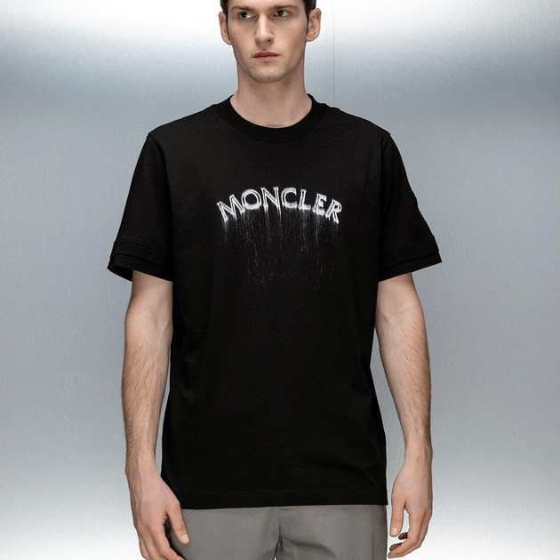 送料無料 197 MONCLER モンクレール 8C00002 89A17 ブラック Tシャツ カットソー 半袖