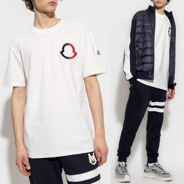 送料無料 202 MONCLER モンクレール 8C00003 899VV ホワイト Tシャツ カットソー 半袖