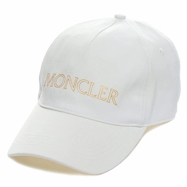 送料無料 46 MONCLER モンクレール 3B00031 04863 ホワイト ロゴ ベースボールキャップ 男女兼用