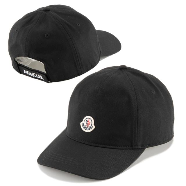 送料無料 63 MONCLER モンクレール 3B00041 V0006 ブラック ベースボールキャップ ロゴワッペン 男女兼用