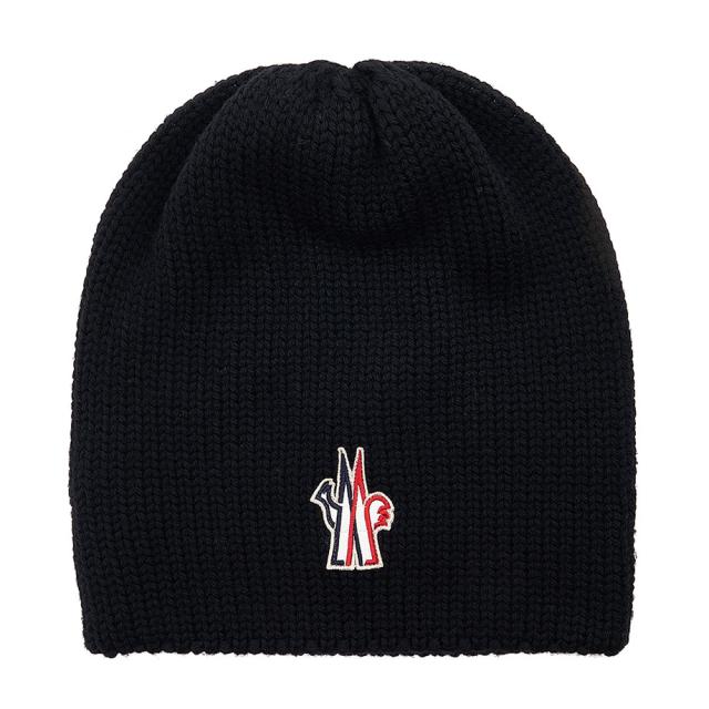 送料無料 102 MONCLER GRENOBLE モンクレール グルノーブル 3B00010 M1131 ブラック ニットキャップ ニット帽 男女兼用