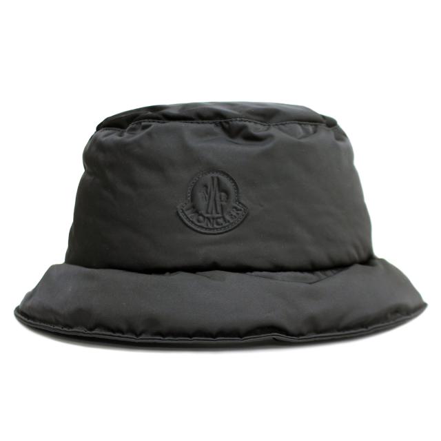 送料無料 10 MONCLER モンクレール 3B00008 54A1K ブラック バケットハット ロゴワッペン