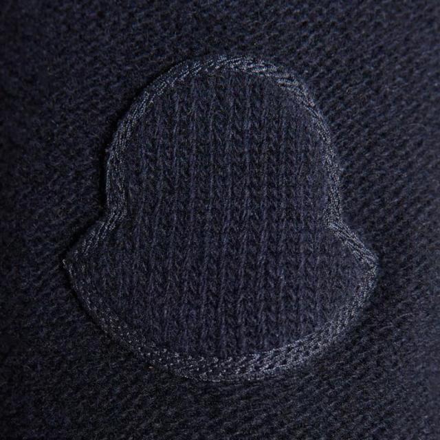 送料無料 14 MONCLER モンクレール 9F00002 M1241 ネイビー ハイネック ニット セーター_4