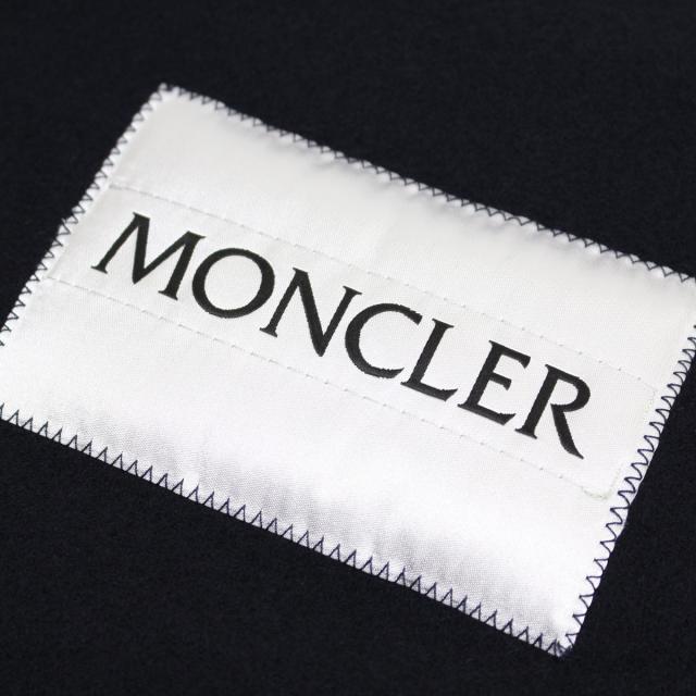 MONCLER ロゴ入りホワイトマフラー MONCLER モンクレール マフラー