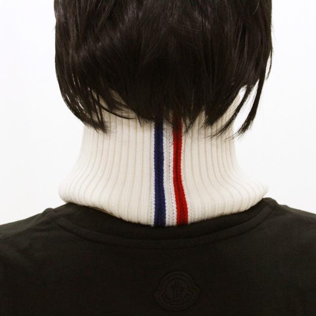 送料無料 14 MONCLER GRENOBLE モンクレール グルノーブル 3B00007 M1131 ホワイト ネックウォーマー ロゴ_2