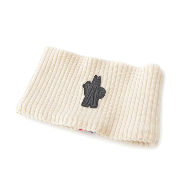 送料無料 14 MONCLER GRENOBLE モンクレール グルノーブル 3B00007 M1131 ホワイト ネックウォーマー ロゴ_3