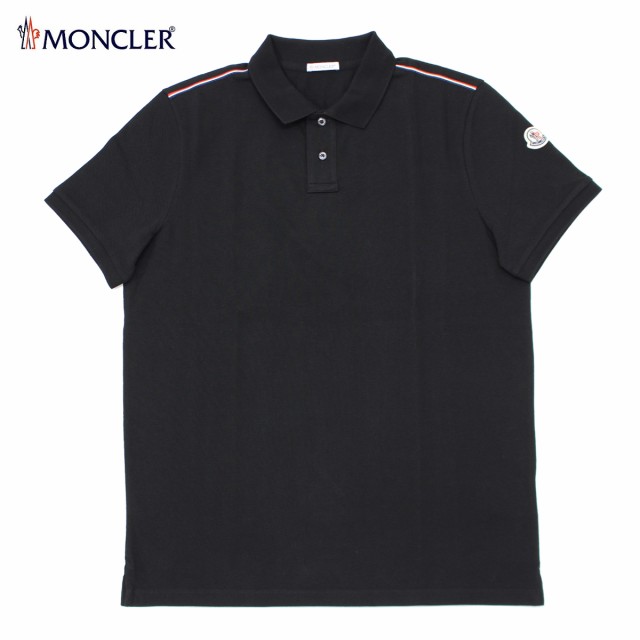 76 MONCLER ブラック 半袖 ポロシャツ size S