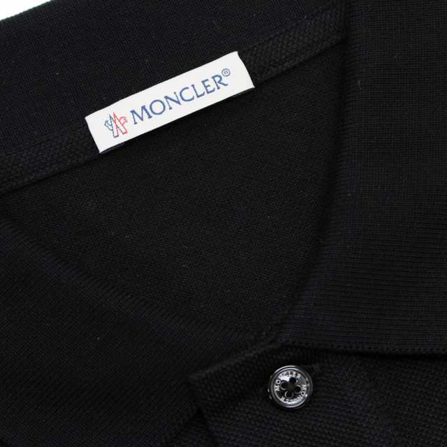 送料無料 79 MONCLER モンクレール 8A73400 84556 ブラック 半袖 ポロシャツ size M