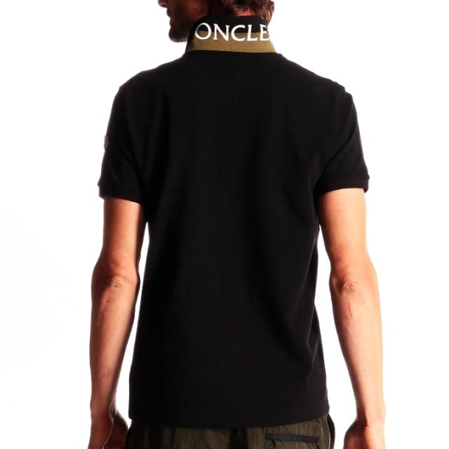送料無料 54 MONCLER モンクレール 8A70510 84556 ブラック ポロシャツ 襟裏 ロゴ プリント 半袖 size S・XXL_1