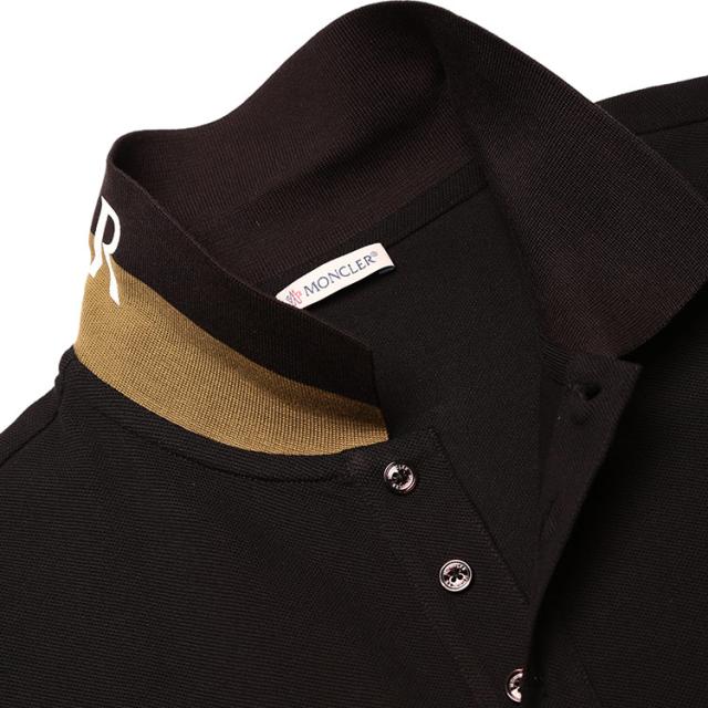 送料無料 54 MONCLER モンクレール 8A70510 84556 ブラック ポロシャツ 襟裏 ロゴ プリント 半袖 size S・XXL_3