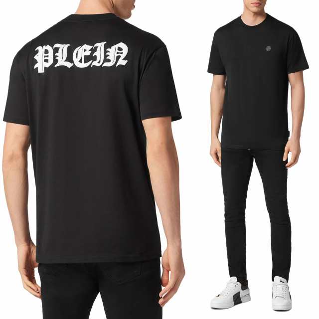 送料無料 1 PHILIPP PLEIN フィリップ プレイン MTK6101 PJY002N ブラック Tシャツ カットソー ロゴ 半袖