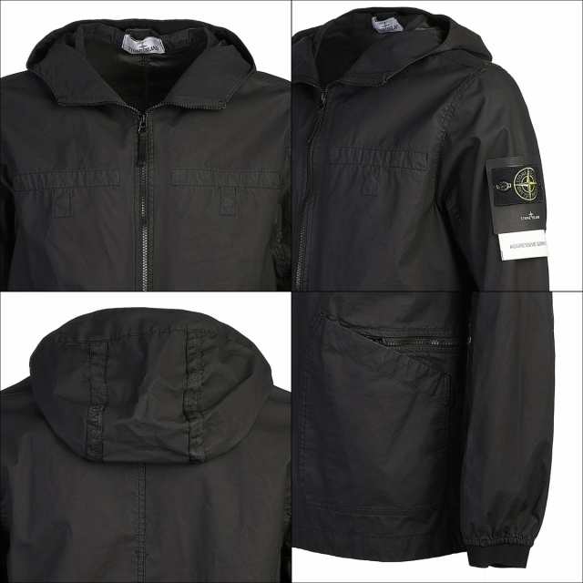 送料無料 4 STONE ISLAND AGGRESSIVE GOMMATO ストーンアイランド 761541630 V0029 ブラック ブルゾン ジャケット