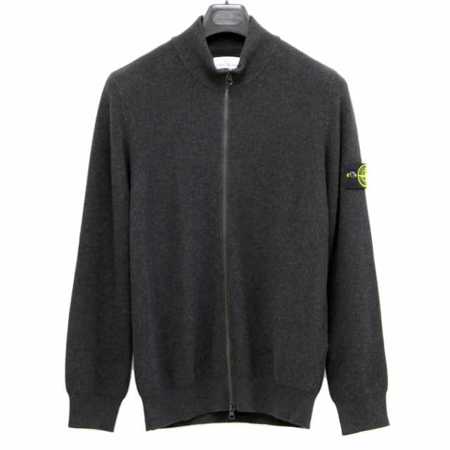 送料無料 3 STONE ISLAND ストーンアイランド 7615551D8 V0M65 チャコールグレー フルジップ カーディガン ブルゾン