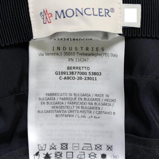 送料無料 3 MONCLER モンクレール 3B77000 53803 ネイビー ロゴ バケットハット 男女兼用_4