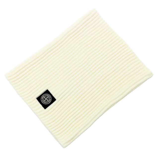 送料無料 4 STONE ISLAND ストーンアイランド 7715N21C3 V0099 ホワイト ネックウォーマー ロゴ_4