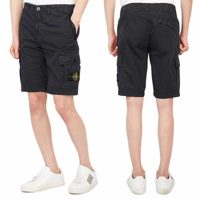 送料無料 21 STONE ISLAND ストーンアイランド 7615L11WA V0120 ネイビー カーゴパンツ ショートパンツ size 32