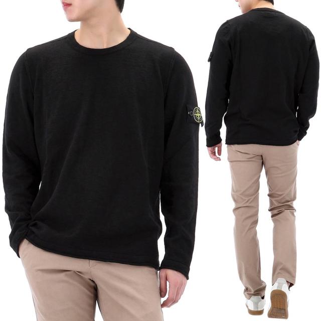 送料無料 35 STONE ISLAND ストーンアイランド 8015502B0 A0029 ブラック サマーニット セーター_1
