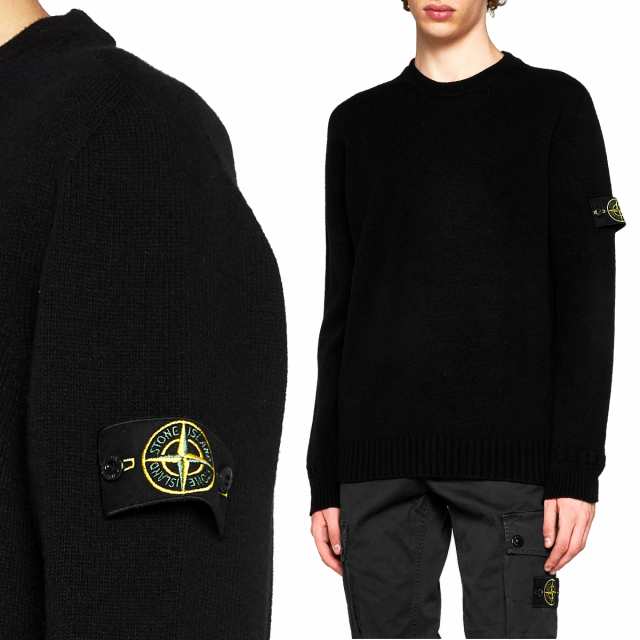 送料無料!!8 STONE ISLAND ストーンアイランド 7715524A3 V0029 ブラック ニット セーター｜au PAY マーケット