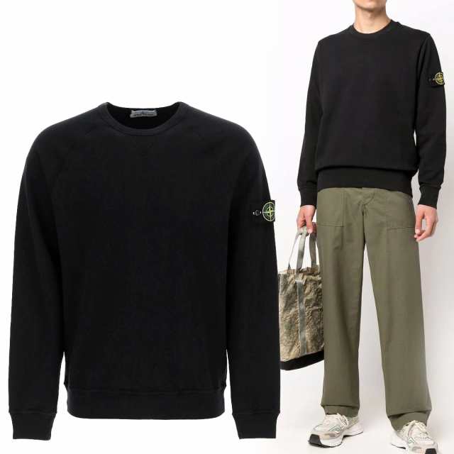 送料無料 1 STONE ISLAND ストーンアイランド 761566360 V0029 ブラック スウェット トレーナーの通販は
