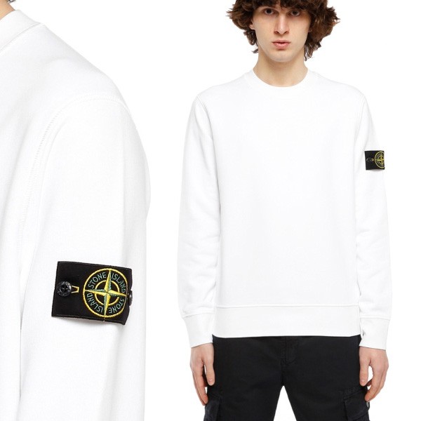 送料無料 2 STONE ISLAND ストーンアイランド 761563051 V0001 ホワイト トレーナー スウェット