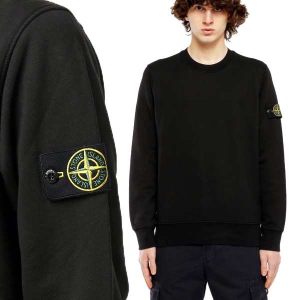 送料無料 3 STONE ISLAND ストーンアイランド 761563051 V0029 ブラック トレーナー スウェット