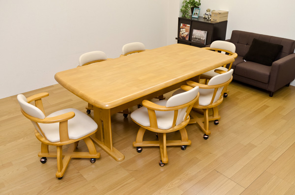 DENVER キャスター付きダイニングチェア ナチュラル 【公式通販】