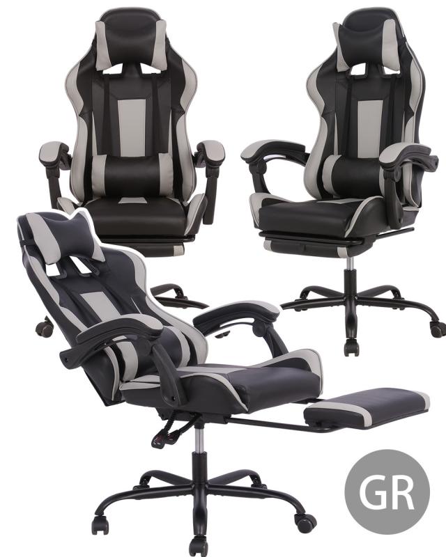 フルフラットバケットレーシングチェアー H-013 GR（グレー