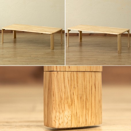 メーカー直送品 継脚付　ウッディテーブル　120×60　BR/NA沖縄県離島発送不可 継脚付 ウッディテーブル 60×45 ナチュラル