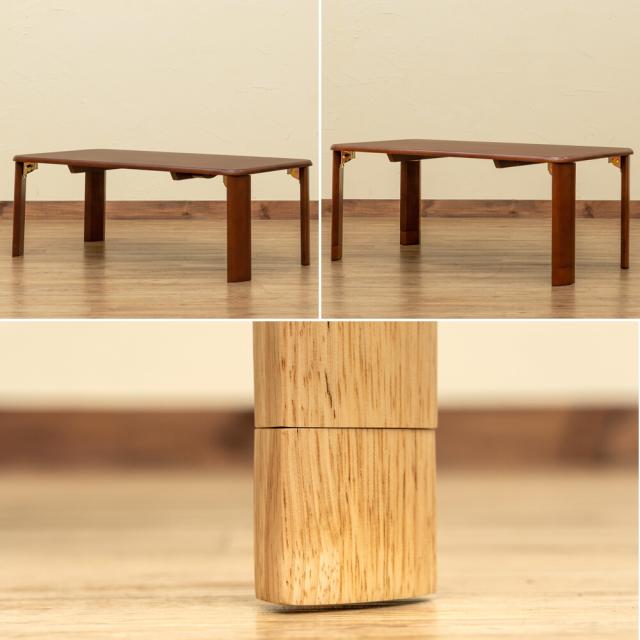 継脚付　ウッディテーブル　90×50　ナチュラル 継脚付 ウッディテーブル 90×50 ナチュラル