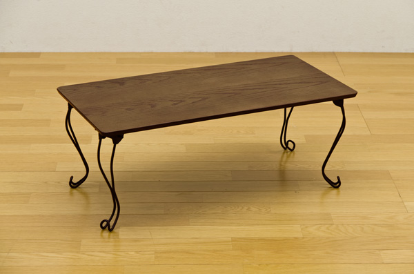 折れ脚テーブル　角型　アンティークレトロ風（新品）　猫脚テーブル　80×40cm　THS-20グリーン（GN）猫脚　姫系 5,712円