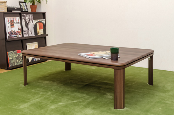 家具調折脚フラットヒーターコタツ120 ウォールナット