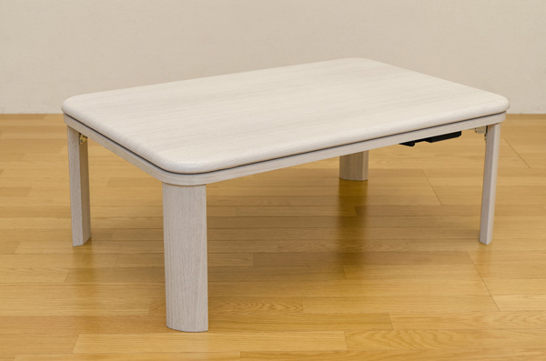 家具調折脚フラットヒーターコタツ120 ホワイト 調折脚フラットヒーターコタツ120 ホワイト こたつテーブルの通販