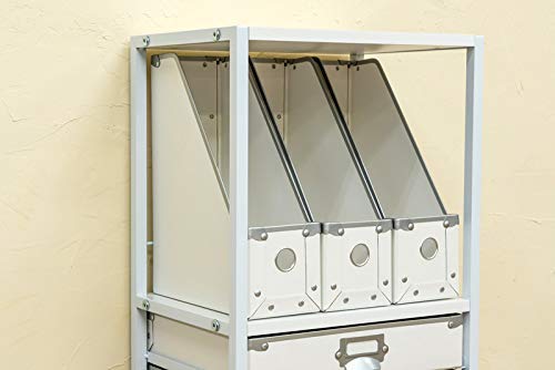 Popan 収納チェスト 5段 ファイルBOX ブラウン Popan 収納チェスト5段5