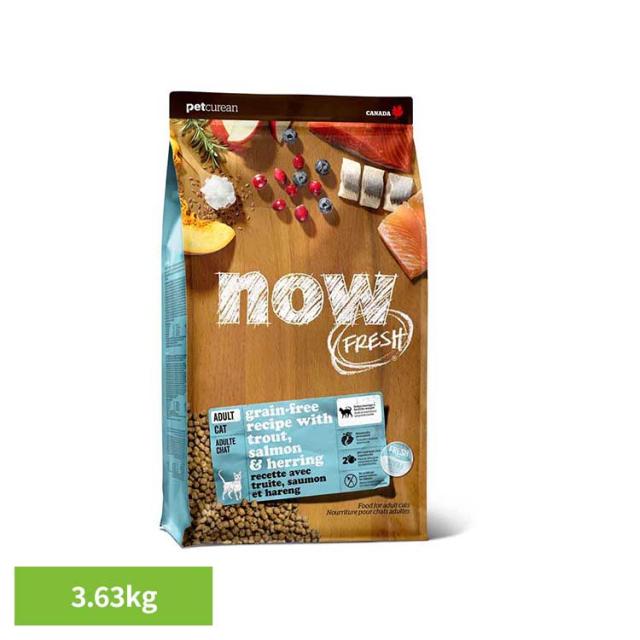 キャットフード ドライ ナウフレッシュ NOW FRESH フィッシュ アダルト キャット 3.63kg 成猫用 総合栄養食 ミールフリー グレインフリー グルテンフリー 人工保存料 香料 着色料 不使用 ペットフード 猫 ドライフード ペットキュリアン *
