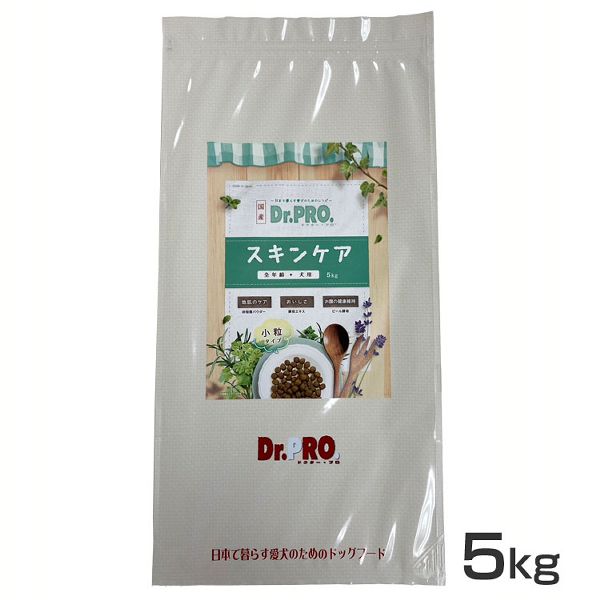 ドッグフード ドクタープロ ドクタープロ 犬用 Dr.PRO. スキンケア オールステージ 5kg ニチドウ ペットフード ドライ 小粒 地肌&被毛 全年齢 総合栄養食 国産 送料無料