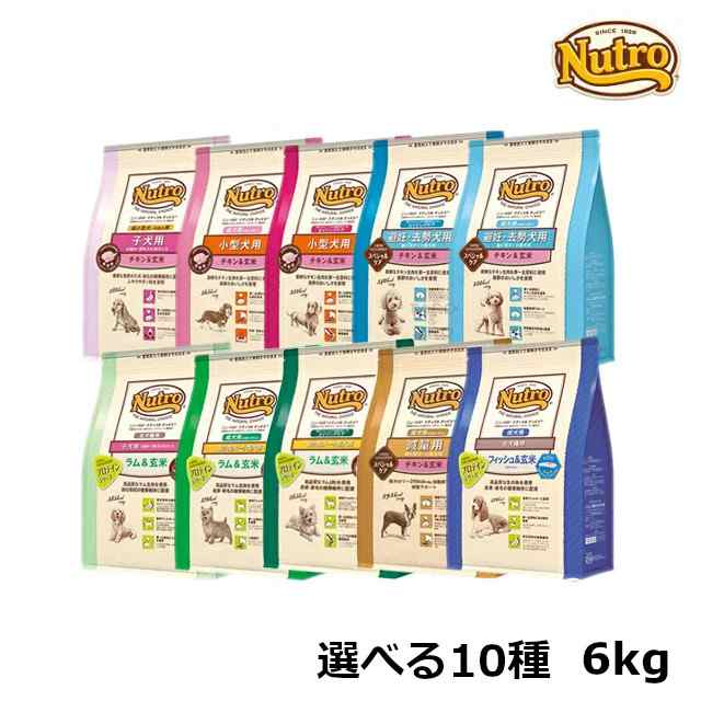 ニュートロ ナチュラルチョイス 6kg 犬 ドッグフード 各種 nutro ドライ チキン＆玄米 フィッシュ＆玄米 ラム＆玄米 超小型〜小型犬用 小