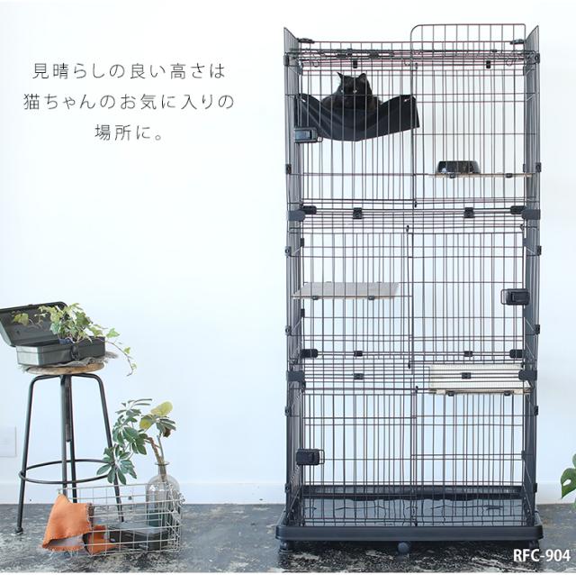 猫ゲージ 猫ケージ おしゃれ 3段 ハンモック付き キャットケージ