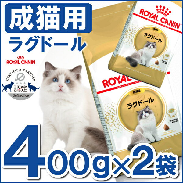 ロイヤルカナン 猫 ラグドール 成猫用 400g×2個セット ドライ FBN 猫 