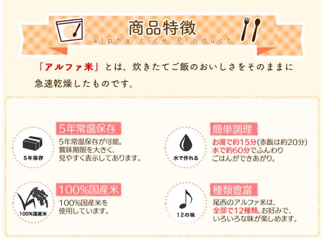 アルファ米 田舎ごはん 1301SE 【保存期間5年】(50食セット) 尾西のアルファ米 防災 地震対策 アルファ米 尾西食品 防災食品 保存食 非常食 備蓄食 防災グッズ 避難グッズ 防災用品 避難用品 アルファ米 アルファー米 5年保存