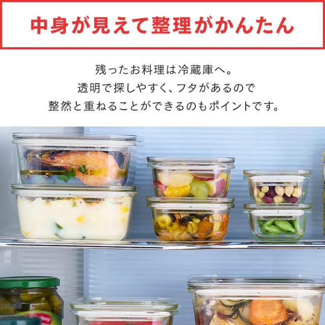 耐熱ガラス 保存容器 10点セット 耐熱ガラス容器 2TGS-2S+TGS-8S 2点  