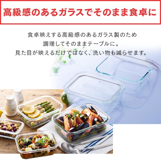 耐熱ガラス 保存容器 10点セット 耐熱ガラス容器 2TGS-2S+TGS-8S