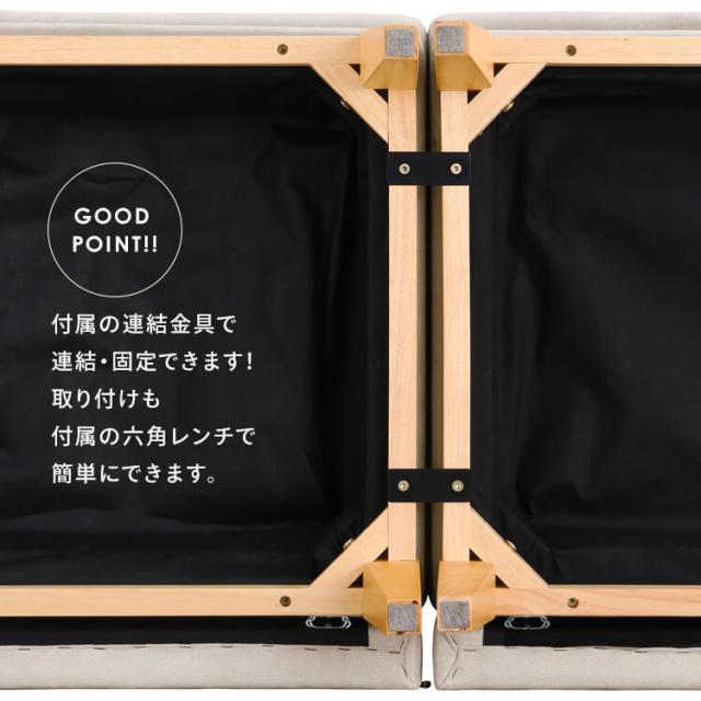 2点セット ソファー 2人掛け ローソファー ユニット フロアソファ 一人用ソファー ソファ オットマン クッション付き 北欧 ポケットコイル 連結可能 アイリスオーヤマ UNS-1S *_10