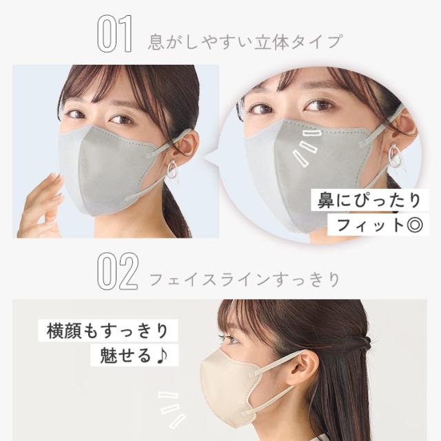 フェイスパックおまけ付／ マスク 不織布 立体 アイリスオーヤマ