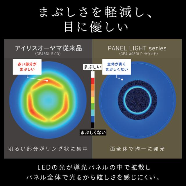 シーリングライト おしゃれ 8畳 リモコン付き ledシーリングライト アイリスオーヤマ 照明 led照明 ledライト 照明器具 天井照明 led 調光 調色 電気 明るい インテリア 洋室 和室 薄型 デザイン クリア パネルライト 省エネ 節電 CEA-A08DLP *