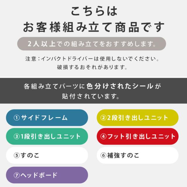 ＼組立設置サービス込み／ ベッド ダブル 収納 大容量 超収納 引出し 8個 棚 2口コンセント 布団 洋服 小物収納 ベット フレーム ヘッドボード 宮付き ハイタイプ チェストベッド 新生活 収納付ベッド 超収納ベッド アイリスオーヤマ CSB02-D * (HS)_14